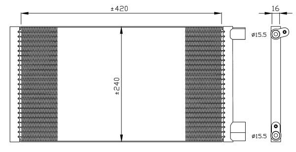 Kondensor, klimatanläggning Nrf 35487 NRF