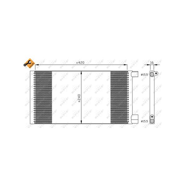 Kondensor, klimatanläggning Nrf 35487 NRF