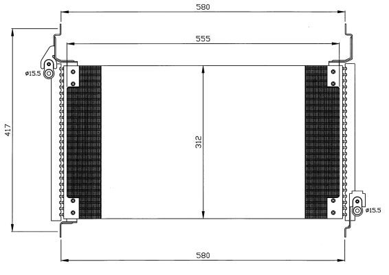 Kondensor, klimatanläggning Nrf 35488 NRF