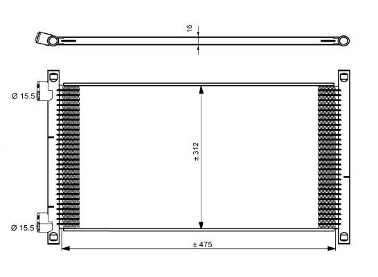 Kondensor, klimatanläggning Nrf 35490 NRF
