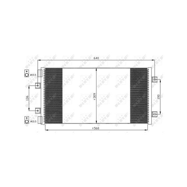 Kondensor, klimatanläggning Nrf 35492 NRF