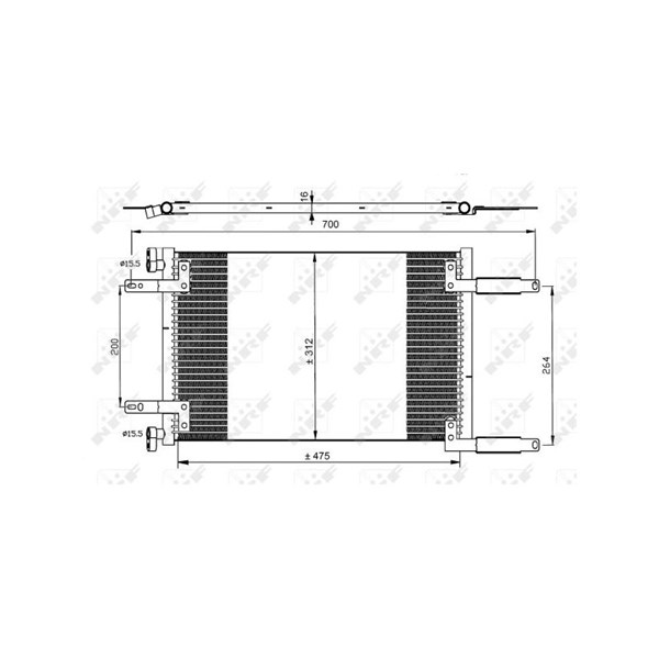 Kondensor, klimatanläggning Nrf 35493 NRF