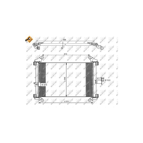 Kondensor, klimatanläggning, Fram Nrf 35494 NRF