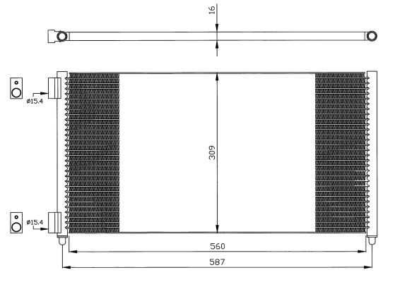 Kondensor, klimatanläggning Nrf 35496 NRF