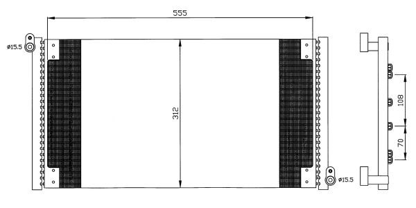Kondensor, klimatanläggning Nrf 35497 NRF