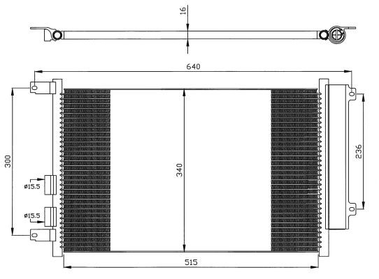 Kondensor, klimatanläggning Nrf 35499 NRF