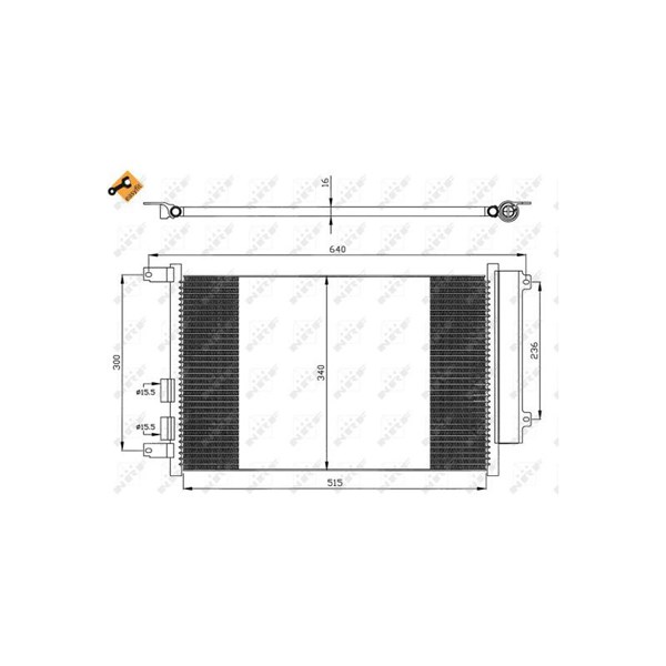 Kondensor, klimatanläggning Nrf 35499 NRF