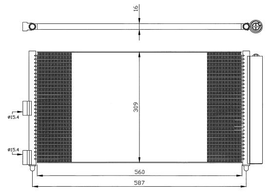 Kondensor, klimatanläggning Nrf 35500 NRF