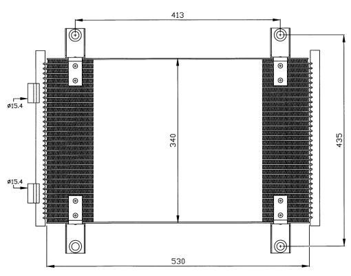 Kondensor, klimatanläggning, Fram Nrf 35501 NRF