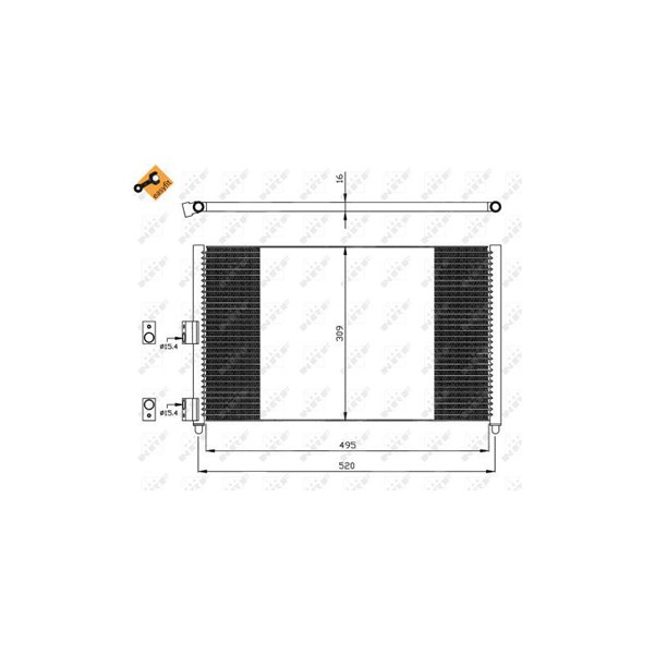 Kondensor, klimatanläggning Nrf 35502 NRF