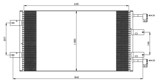 Kondensor, klimatanläggning Nrf 35505 NRF