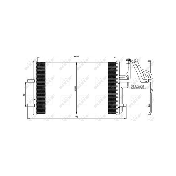 Kondensor, klimatanläggning Nrf 35507 NRF