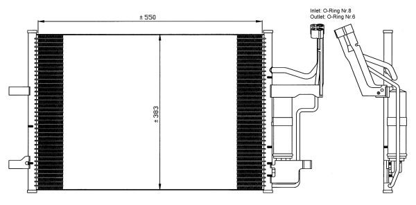 Kondensor, klimatanläggning Nrf 35508 NRF