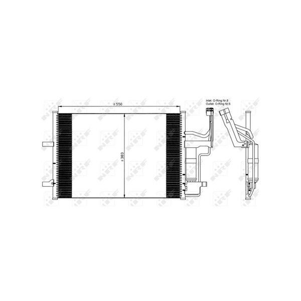 Kondensor, klimatanläggning Nrf 35508 NRF