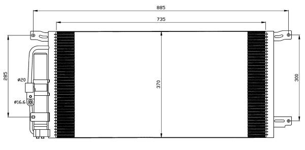 Kondensor, klimatanläggning Nrf 35509 NRF