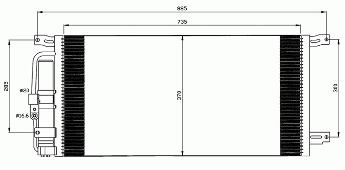 Kondensor, klimatanläggning Nrf 35509 NRF