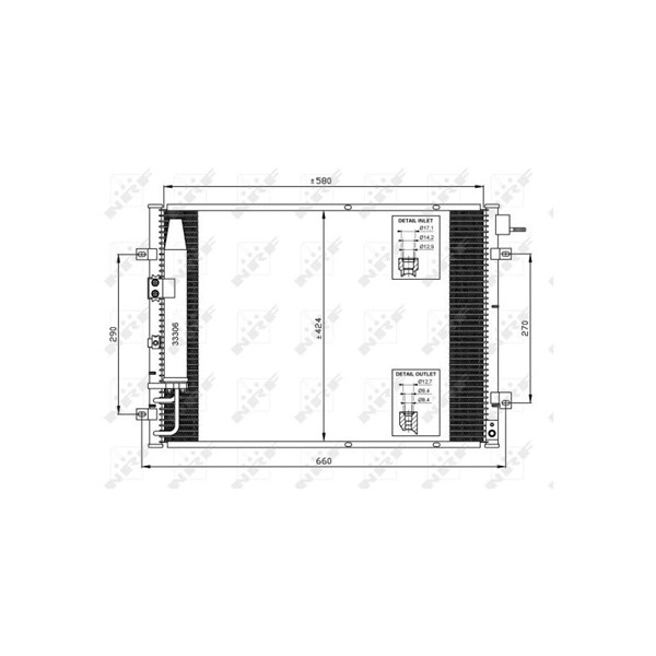 Kondensor, klimatanläggning Nrf 35515 NRF