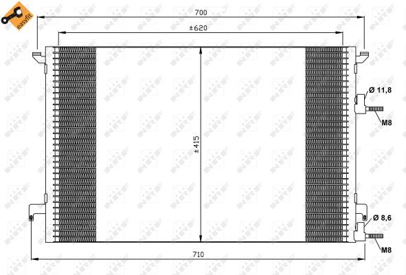 Kondensor, klimatanläggning Nrf 35516 NRF