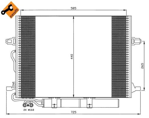 Kondensor, klimatanläggning Nrf 35517 NRF
