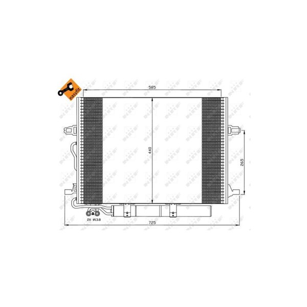 Kondensor, klimatanläggning Nrf 35517 NRF