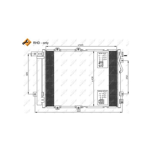 Kondensor, klimatanläggning Nrf 35519 NRF