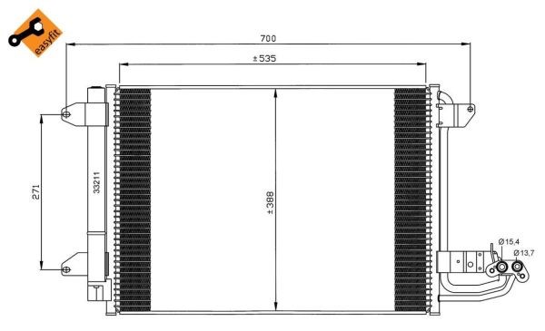 Kondensor, klimatanläggning Nrf 35520 NRF