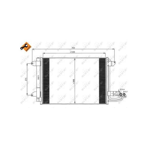 Kondensor, klimatanläggning Nrf 35520 NRF