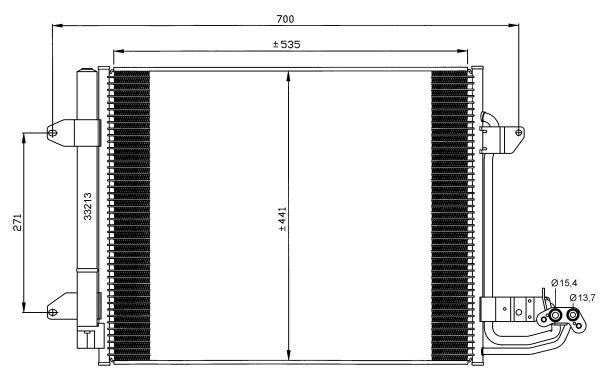 Kondensor, klimatanläggning Nrf 35521 NRF