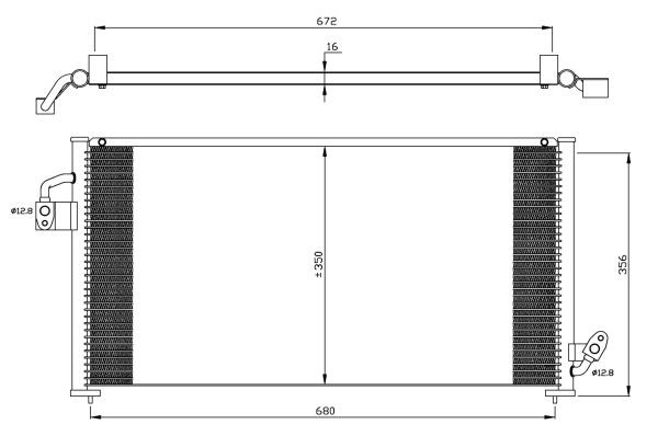 Kondensor, klimatanläggning Nrf 35523 NRF
