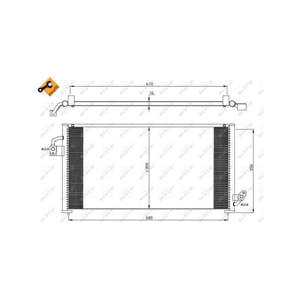 Kondensor, klimatanläggning Nrf 35523 NRF