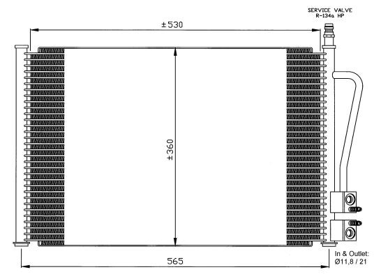Kondensor, klimatanläggning Nrf 35524 NRF