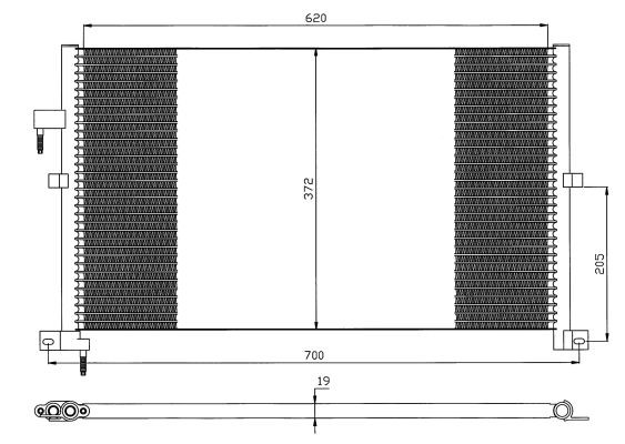 Kondensor, klimatanläggning Nrf 35525 NRF