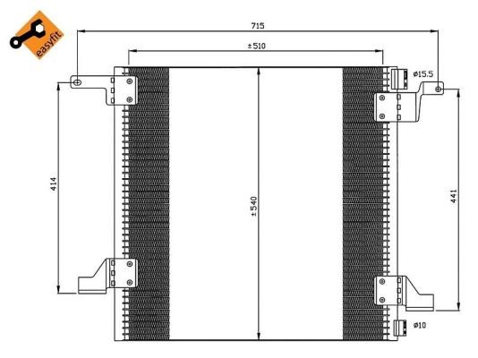 Kondensor, klimatanläggning Nrf 35526 NRF
