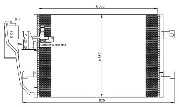 Kondensor, klimatanläggning Nrf 35527 NRF