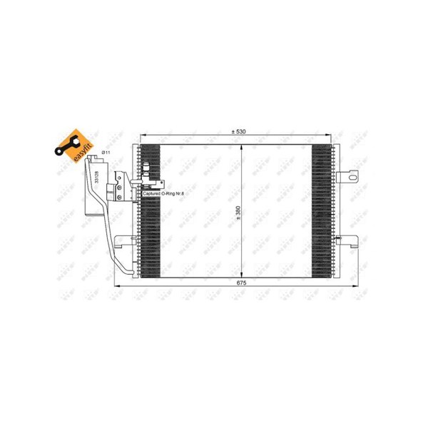 Kondensor, klimatanläggning Nrf 35527 NRF