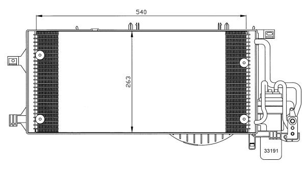 Kondensor, klimatanläggning Nrf 35528 NRF
