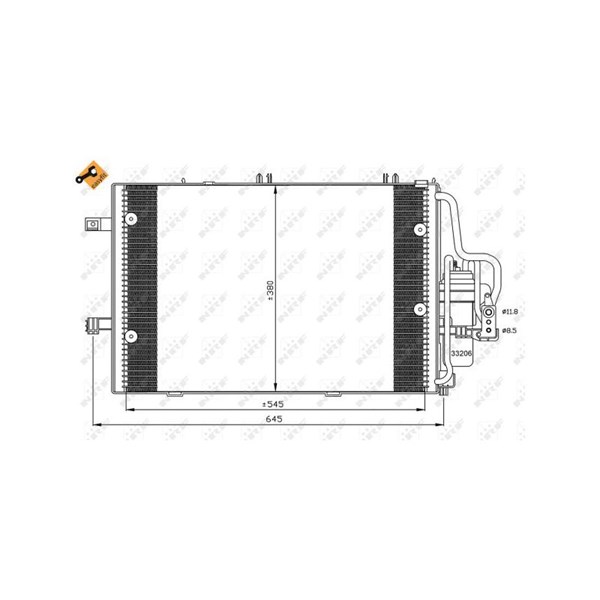 Kondensor, klimatanläggning Nrf 35530 NRF