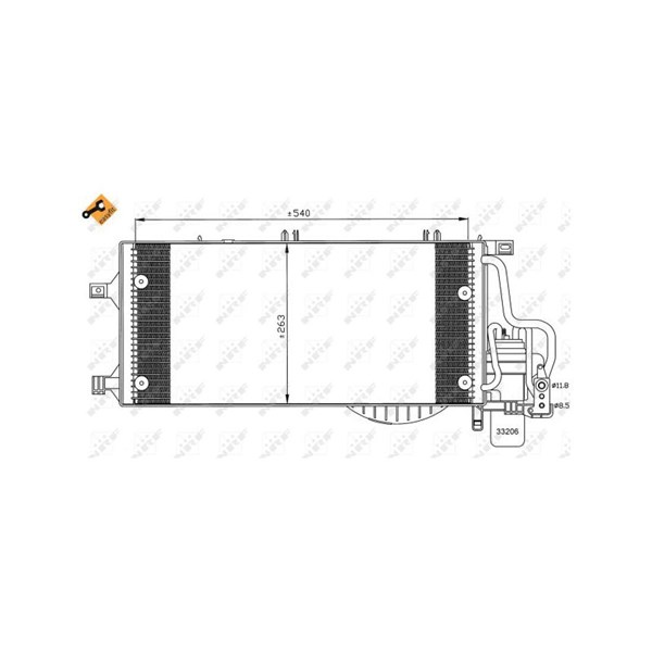 Kondensor, klimatanläggning Nrf 35531 NRF