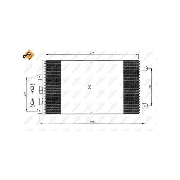 Kondensor, klimatanläggning Nrf 35532 NRF
