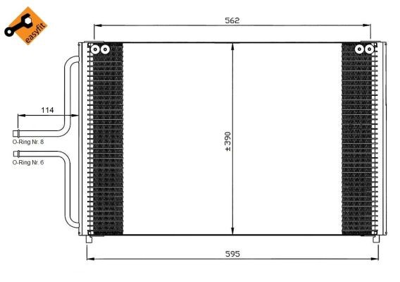 Kondensor, klimatanläggning Nrf 35533 NRF