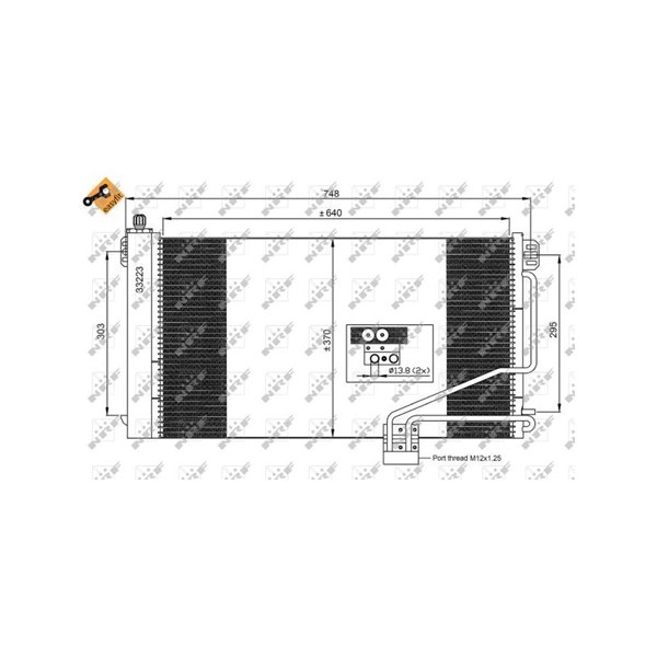 Kondensor, klimatanläggning Nrf 35535 NRF