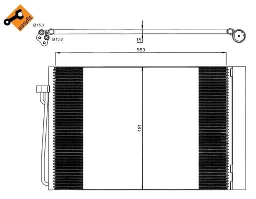 Kondensor, klimatanläggning Nrf 35537 NRF
