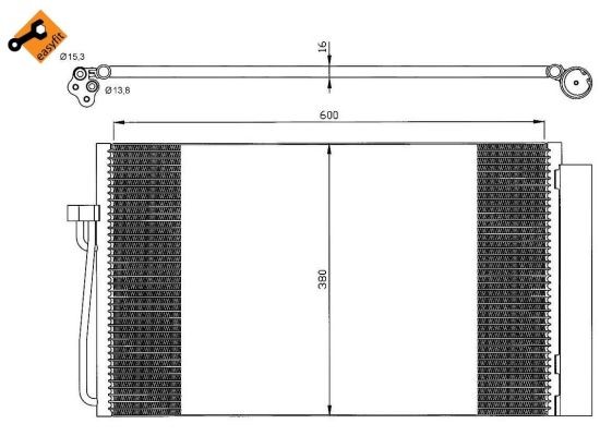 Kondensor, klimatanläggning Nrf 35538 NRF