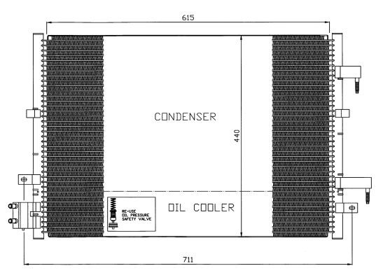 Kondensor, klimatanläggning Nrf 35539 NRF