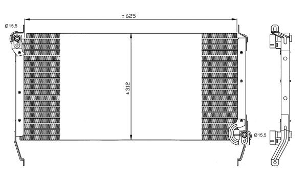Kondensor, klimatanläggning Nrf 35540 NRF