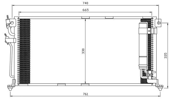 Kondensor, klimatanläggning Nrf 35541 NRF