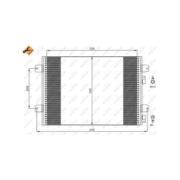 Kondensor, klimatanläggning Nrf 35542 NRF