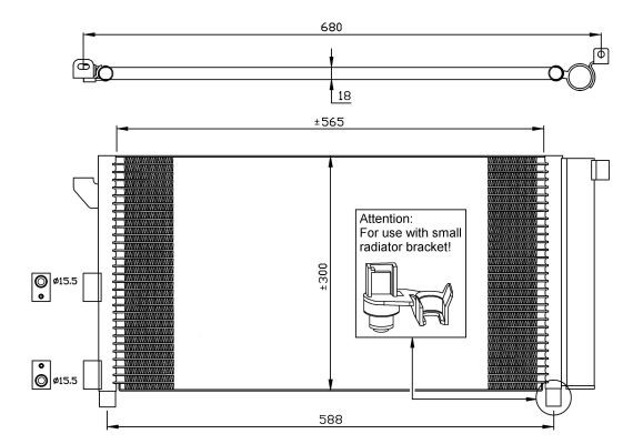 Kondensor, klimatanläggning Nrf 35546 NRF