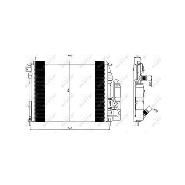 Kondensor, klimatanläggning Nrf 35547 NRF