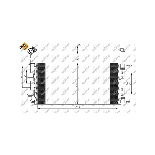 Kondensor, klimatanläggning Nrf 35548 NRF